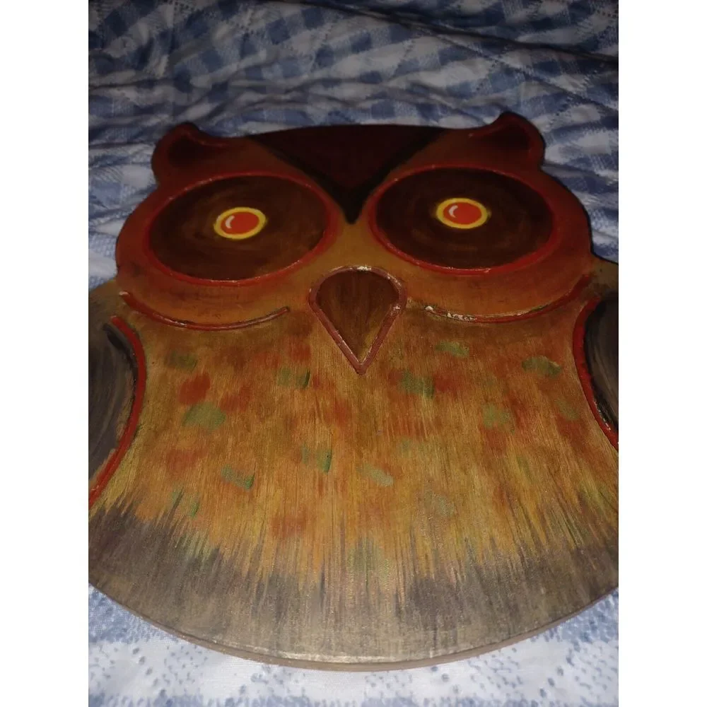 Owl Wood‎ Hand Painted Plaque 11